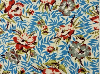 HERMOSO saco de alimentación vintage multicolor pieza de tela 7x9" patrón floral Foto 1 de 3