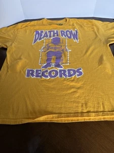 Death Row Records Ripple Junction XL Yellow Purple Short Sleeve T-Shirt Pre-Own - Picture 1 of 6