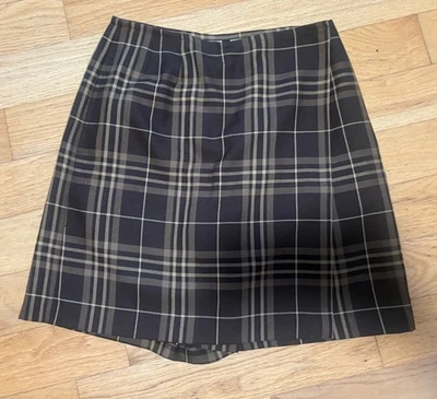 Карманы женские EP Pro Skort размер 6 коричневые клетчатые для гольфа/пиклбола/тенниса на молнии  - Изображение 1 из 4