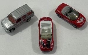 Matchbox Lot of 3: Coca Cola vehicles 2 convertibles and an SUV - Picture 1 of 18