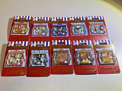 Disney Pin 2025 LE 2000 Charming Carousel - Set of 10 Pooh, Mansion, Ariel, etc - Image 1 of 4