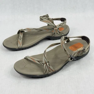 Teva Zirra Damen-Sandalen US 11 * braun schmale Riemchen minimalistisch Wandern Sport - Bild 1 von 13