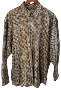 Camisa Jhane Barnes Vintage Hombre Marrón Talla LG Japón Tela Tejida Envejecida - Imagen 1 de 6