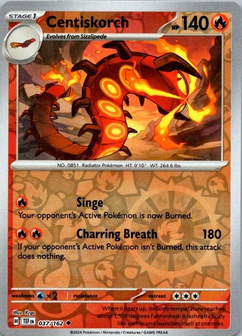 Centiskorch Uncommon SV05: Temporal Forces 037/162 NM - Image 1 of 2