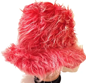Rinco Furry Bucket Hat Red Ages 5+Adult Halloween 02720 TV Elsebeth Party Sz 7 - Picture 1 of 10