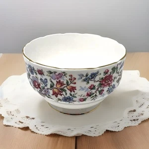Zuccheriera vintage Staffordshire primavera aperta Inghilterra fine osso Cina tazza - Foto 1 di 4