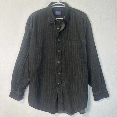 Pendleton Button Up Shirt Men L Green 100% Cotton Vintage - Image 1 of 4