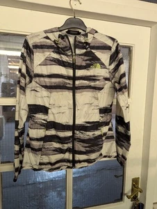 The North Face Lightweight Jacket Women's Medium Hooded Full Zip In Black/White - Picture 1 of 10