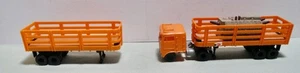 Tyco Stake Type Semi With Transformer & Extra Trailer 1/87 Scale - Picture 1 of 13