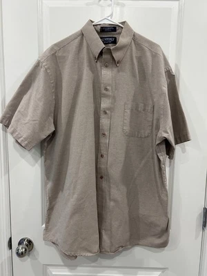 Stafford Men's Short Sleeve Shirt Relaxed Fit  Size 17 1/2 - Image 1 of 4