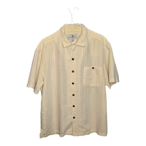 Camicia da campeggio Island Shores a quadri manica corta con bottoni giallo tropicale uomo taglia L - Foto 1 di 8