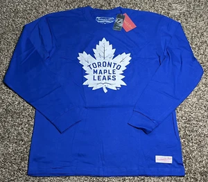 NEW Mitchell & Ness Toronto Maple Leafs Distressed Logo Long Sleeve T-Shirt (XL) - Picture 1 of 3