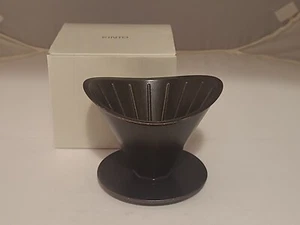 Kinto Oct Goteador 2 Tazas Porcelana Negro Hecho en JAPÓN Goteador Octogonal - Imagen 1 de 9