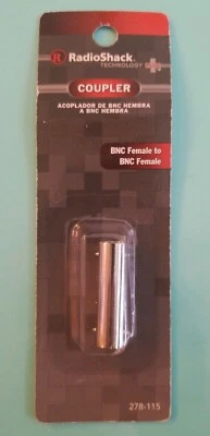 NEW! RadioShack BNC Female To BNC Female Coupler 2780115 *FREE SHIPPING*