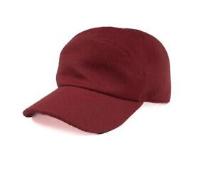 Kiton Napoli $650 NWT Solid Red Cashmere Baseball Cap Hat Universal Size