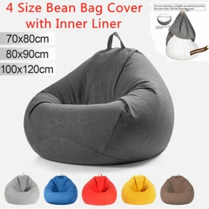Große Sitzsack Stühle Couch Sofa Cover Kissen Indoor Lazy Lounger für Kinder NEU - Picture 1 of 16