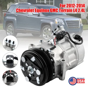 AC Compressor W/ Clutch For Chevy Equinox 2012-2014 GMC Terrain 2012-2015 2.4L - Picture 1 of 13