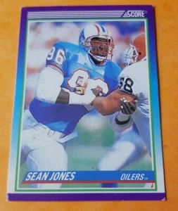 1990 Score Football Card #534 Sean Jones - Houston Oilers - Picture 1 of 2