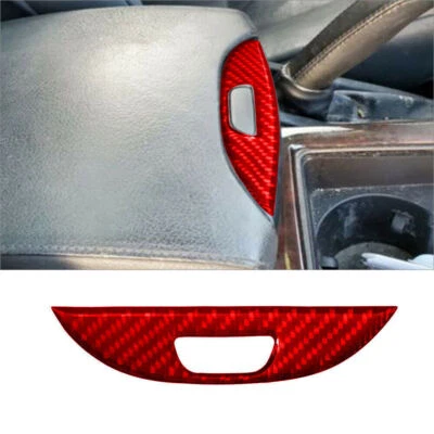Adhesivo de fibra de carbono roja para BMW X5 E53 2000-2006 reposabrazos de coche cubierta de manija Foto 1 de 4