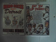 Detroit Tigers Hero Decks Caricatures Playing Cards Deck Kaline Cobb Cabrera 
