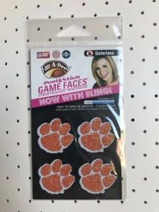 0905 Clemson  - 4 Glitter Tattoos - Picture 1 of 1