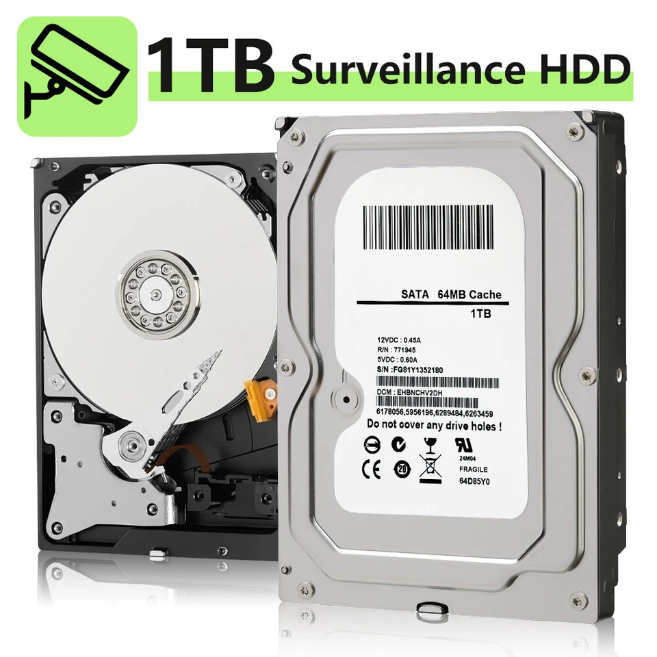 1TB Hard Drive For CCTV Surveillance Camera System HDD - Image 1 of 4
