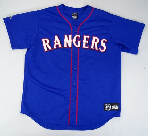 Vintage ALEX RODRIGUEZ TEXAS RANGERS BLUE MLB BASEBALL JERSEY Size XL Cover