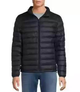 NWT Solaris Tall Mens 2XT Real Down Puffer Jacket Packable Lightweight Blue - Picture 1 of 15
