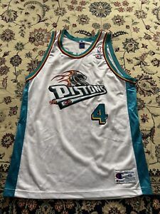 Vtg Joe Dumars Signed Detroit Pistons Autographed Jersey 1990s Champion 48 NBA