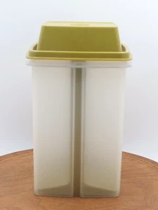 Vintage Tupperware Pickle Keeper 3 PC. Complete Set Avocado Green GREAT FOR XMAS - Picture 1 of 13