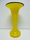 Vintage Czech Yellow & Black Tango Glass Vase