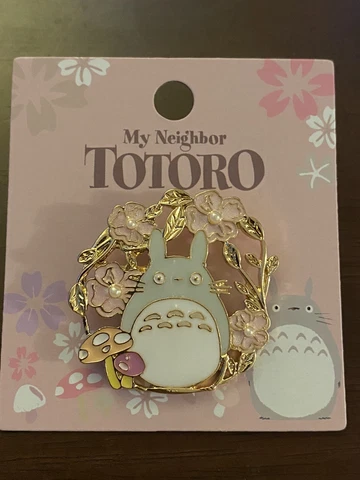 Studio Ghibli My Neighbor Totoro Cherry Blossom Enamel Pin Cover
