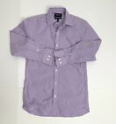 Bonobos Men's Purple Check Wrinkle Free Slim Fit l/s Dress shirt 14.5 32 Small