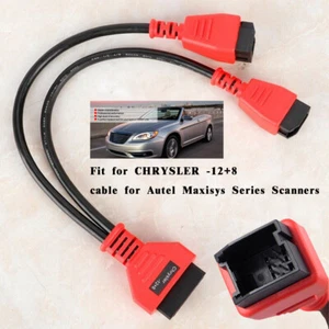 For Chrysler 12+8 Cable Adaptor For Autel MaxiSys Elite/MS908/MS908P/MS Original - Foto 1 di 7