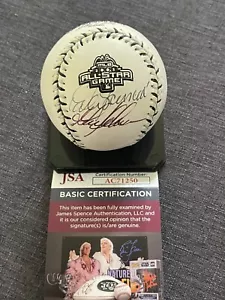 Angels Garrett Anderson, Mike Sciosca 2003 AS Baseball All Star MVP And Mgr JSA - Picture 1 of 4