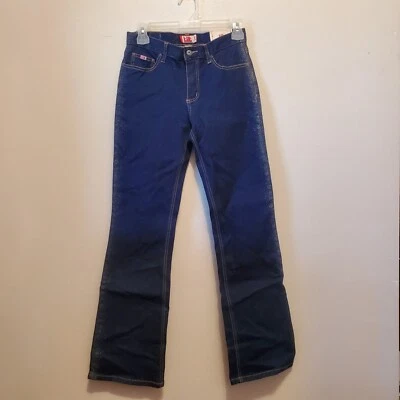 Pantalones de mezclilla Tilt Juniors para mujer enjuague azul talla 3 cortos elásticos corte bota brillo Foto 1 de 4