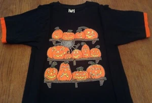 VINTAGE HALLOWEEN T-SHIRT * SINGLE STITCH * PUMPKINS * 90'S * ADULT XL *LASPORTS - Picture 1 of 7