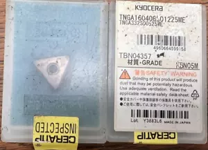 Kyocera TNGA 332 S00525ME KBN05M CBN Indexable Turning Insert TNGA60408S01225ME - Picture 1 of 2