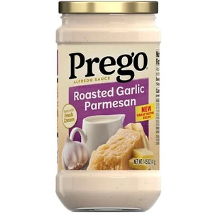 Prego Alfredo Pasta Sauce with Roasted Garlic and Parmesan Cheese 14.5 oz Jar - Picture 1 of 6
