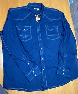 Red River Outfitters Pearl Snap manica lunga 4XL - Foto 1 di 8