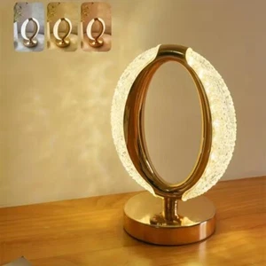Table Lamp Crystal Night Light Touch Control USB Rechargeable Bedside Lamp Decor - Picture 1 of 13