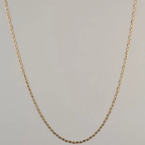 10K MULTICOLOR GOLD 1.65mm VALENTINO LINK PENDANT CHAIN NECKLACE - Picture 1 of 3