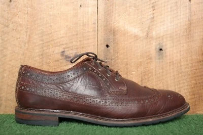 Zapatos de vestir Brooks Brothers de cuero marrón con punta de ala talla 10D Foto 1 de 4