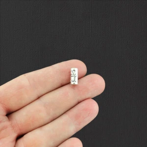 Vine Tube Spacer Metal Beads 12mm x 5.5mm - Antique Silver - 12 Beads - SC831 - Picture 1 of 2