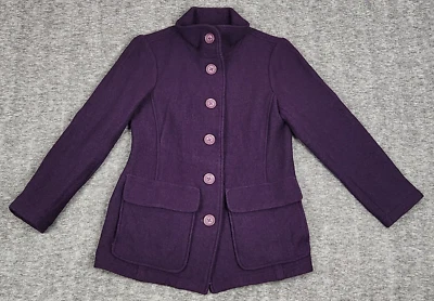 Vintage LL Bean Jacket Womans Small Wool Purple Boiled Classic Sophisticated - Image 1 of 4