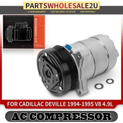 Compresor de aire acondicionado con embrague para Cadillac DeVille 1994-1995 Base V8 4,9 L 89019207 Foto 1 de 4