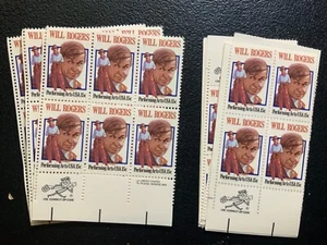 Scott # 1801 - (9) ZIP Blocks of 4, (4) blocks of 6 Will Rogers - MNH  OG - 1979 - Picture 1 of 2