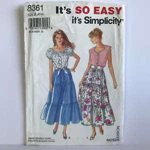Simplicity 8361 Misses Gr. Petite-XL Top & Stufenrock Schnittmuster FF UNGESCHNITTEN - Bild 1 von 5