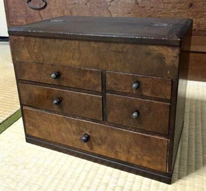 Japanese Vintage style Sewing box HARIBAKO Small chest Showa retro W32cm - Picture 1 of 6