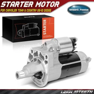 Starter Motor for Chrysler Town & Country 2006-2010 Dodge Chrysler 10T CW 1.2 kW - Image 1 of 4